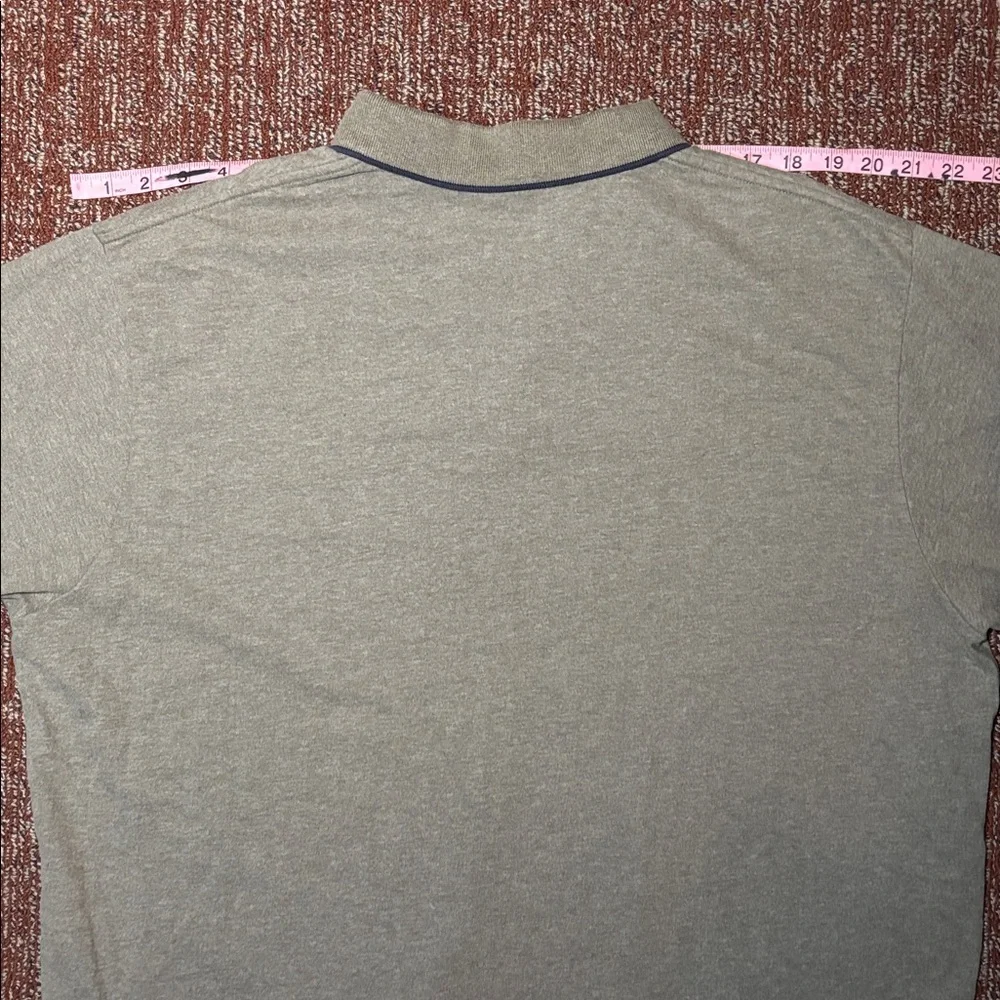 Vintage polo byRalph Lauren Grayish green Polo with Navy Trim short sleeve XXL